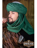Azraq Arabische tulband - wit en groen