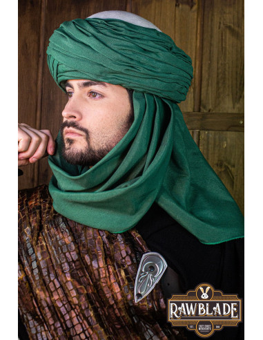 Azraq Arabische tulband - wit en groen