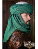 Azraq Arabische tulband - wit en groen