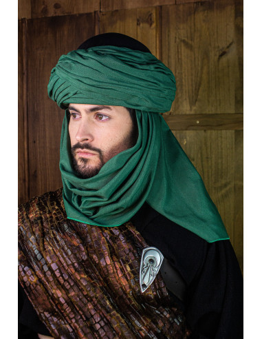 Arabische Azraq tulband-zwart en groen