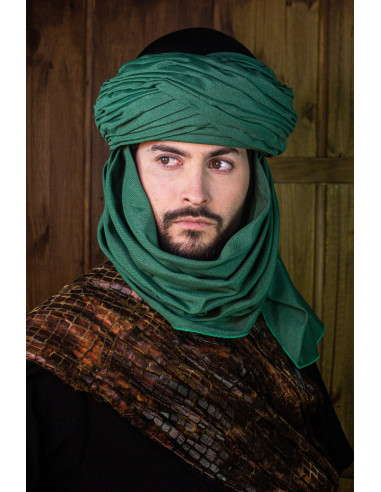 Arabische Azraq tulband-zwart en groen