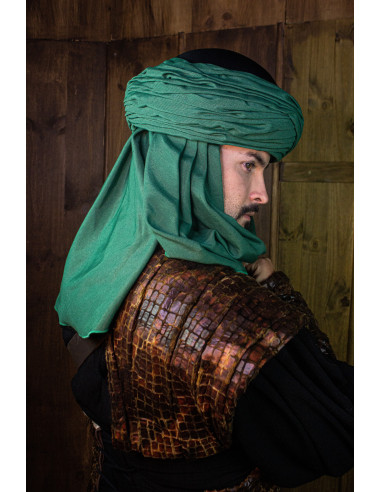 Arabische Azraq tulband-zwart en groen