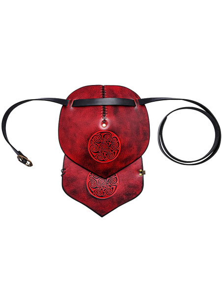 Leren pauldron met Keltisch...