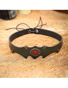 Tiara de cuero con gema fantasía medieval
