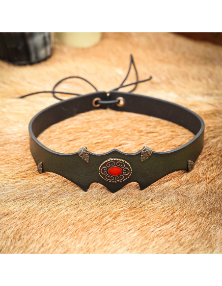 Leder-Tiara mit mittelalterlichem... Leder-Tiara mit mittelalterlichem...