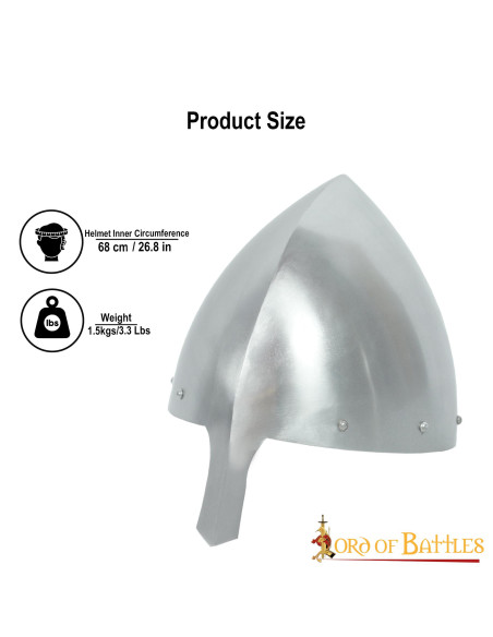 Casco nasal Olmutz siglo XI con forro... Casco nasal Olmutz siglo XI con forro...