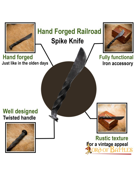 Rustik middelalderkniv smedet i hånden