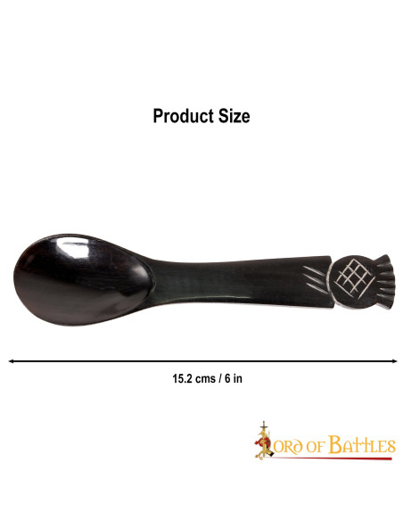 Set 4 cucharas medievales en cuerno...