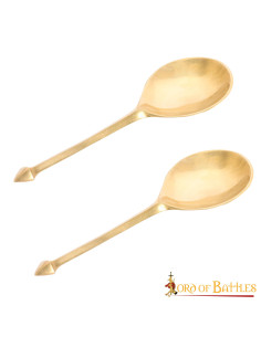 Set 2 cucharas romanas en latón (14 cm.)