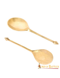 Set mit 2 römischen Messinglöffeln (14 cm). 2