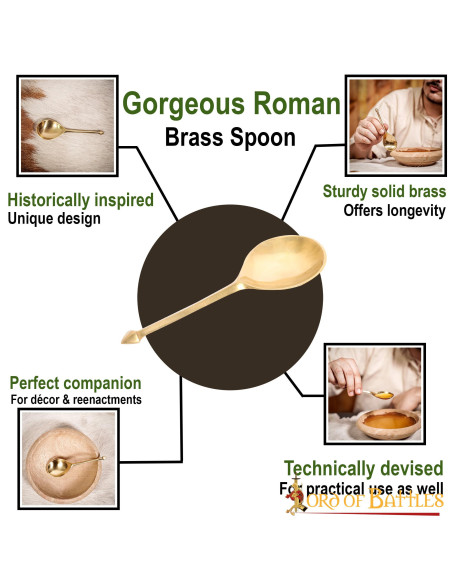 Set van 2 Romeinse messing lepels (14...