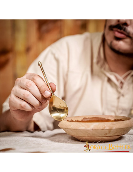 Sæt med 2 romerske messingskeer (14 cm.)