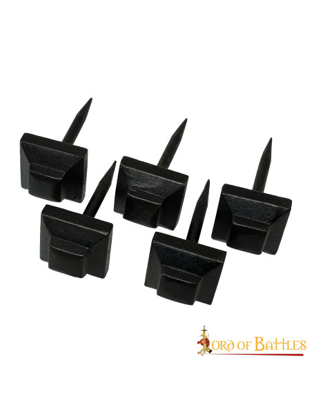 Set 5 clavos medievales forjados (7,4...