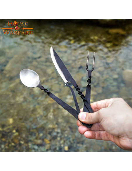 Juego cubiertos medievales: cuchara,...