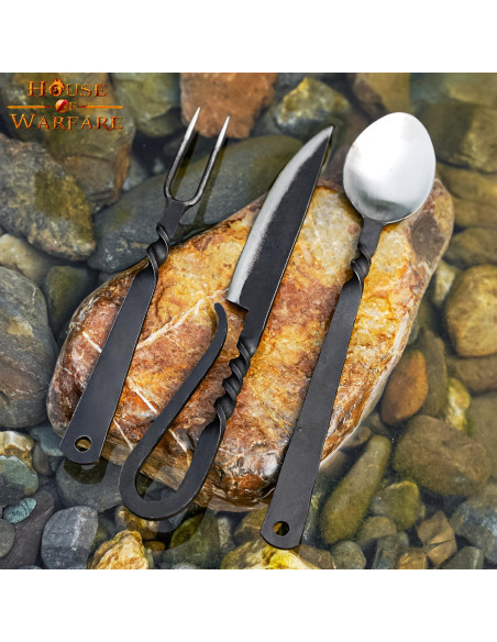 Juego cubiertos medievales: cuchara,...