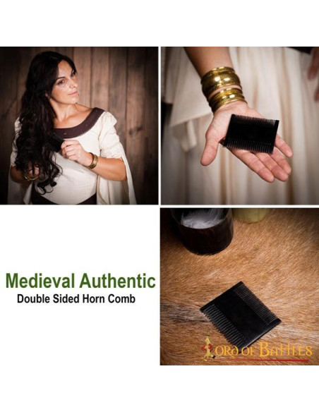 Peine medieval para mujer en cuerno...