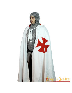 Capa de los caballeros templarios con capucha 2