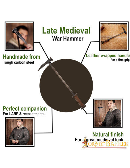 mittelalterlicher Kriegshammer, gotisch