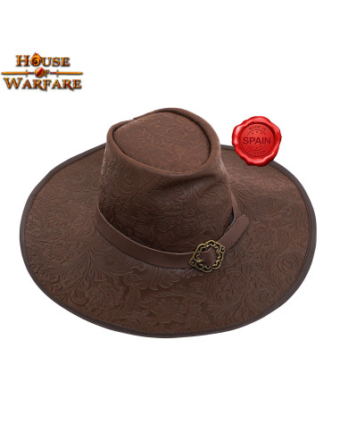 Sombrero ala ancha marrón oscuro Deluxe, siglo XVII
