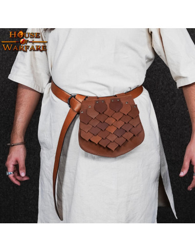 Bolso Pangolín con escamas para cinturón - Marrón claro