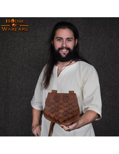 Bolso Pangolín con escamas para cinturón - Marrón claro