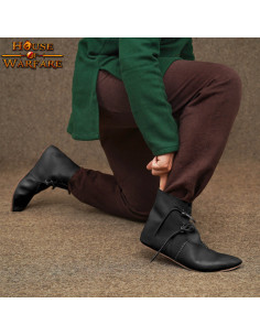 Mittelalterliche Lederstiefeletten mit Schnürsenkeln -... 2