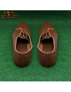 Zapatos Dama Medieval en piel con cierre de cordones -... 2