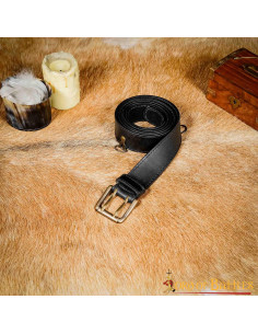 Middeleeuwse fantasie leren riem - Zwart