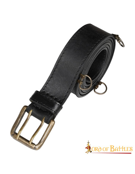 Middeleeuwse fantasie leren riem - Zwart