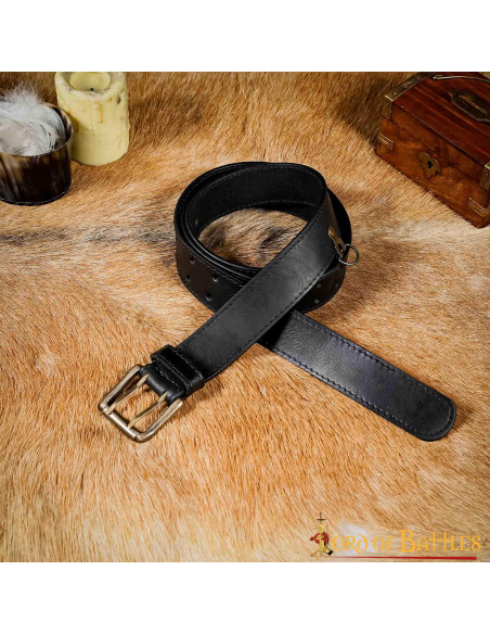 Middeleeuwse fantasie leren riem - Zwart