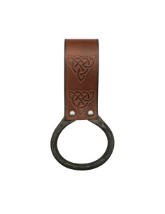 Baldric für Äxte mit keltischen Knoten – Braun