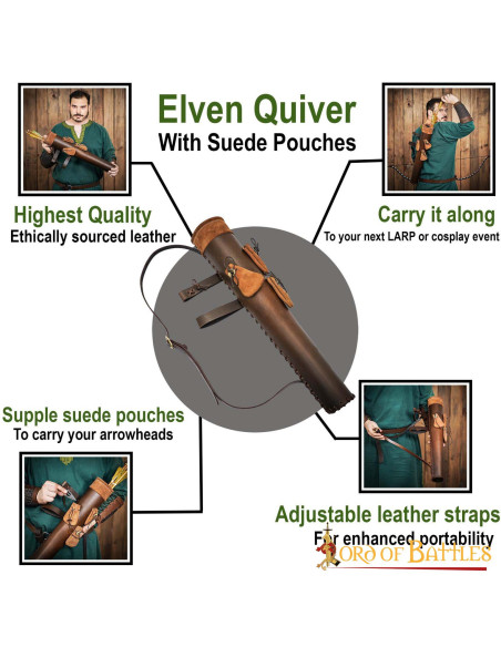 Brunt læderkoger med pilehoveder (60...