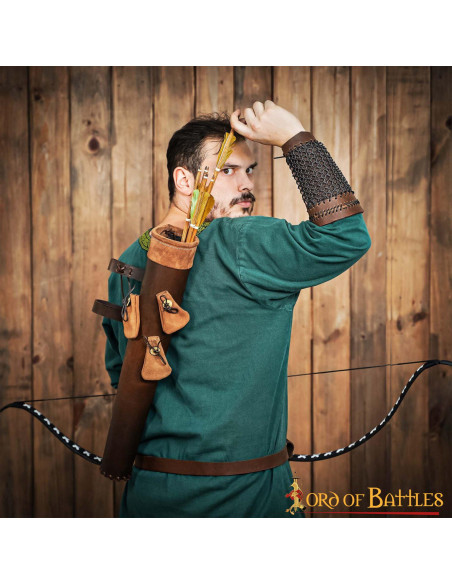 Bruin leren pijlkoker met...