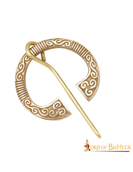 Keltische koperen fibula (7,5x5 cm.)