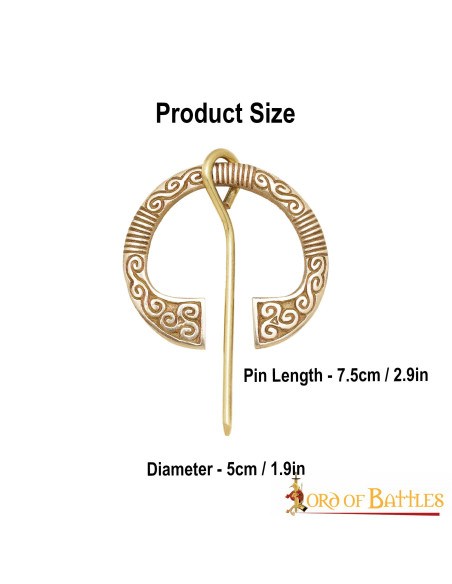 Keltische Messingfibel (7,5x5 cm.)