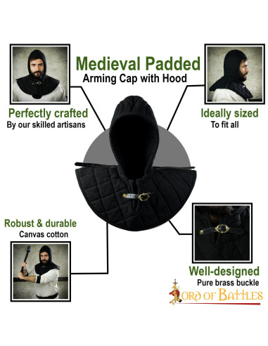 Crespina con gorjal medieval acolchada