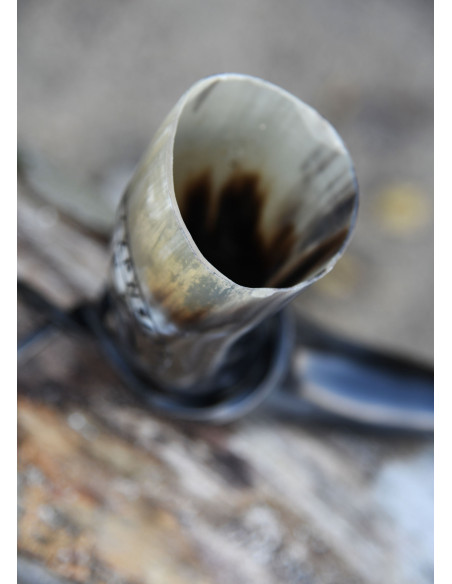 Keltische hoorn Vegvísir met steun...