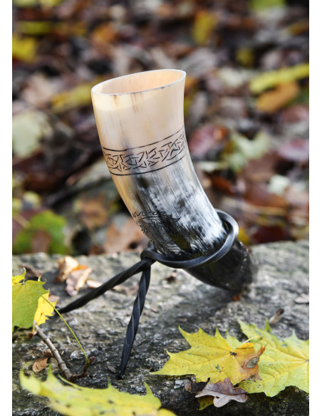 Viking Norse Wolf Fenrir Horn mit...