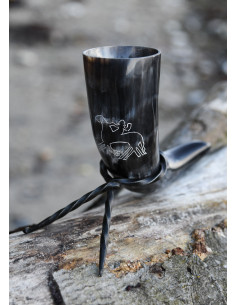 Vikingehorn Odin rider på Sleipnir med støtte (200-300 ml.) 2