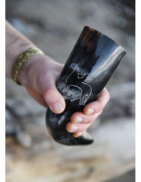 Wikingerhorn Odin reitend Sleipnir...