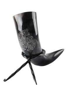 Viking Dragon horn med støtte (200-300 ml.)