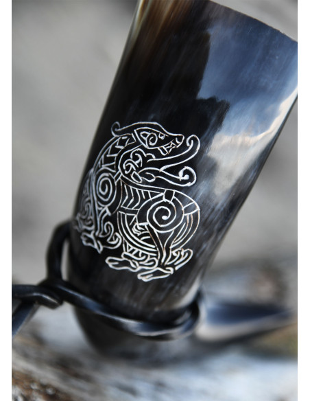 Viking Dragon horn med støtte...