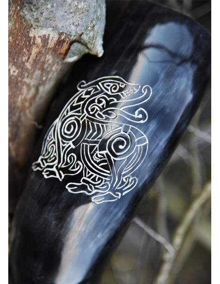 Viking Dragon horn med støtte...