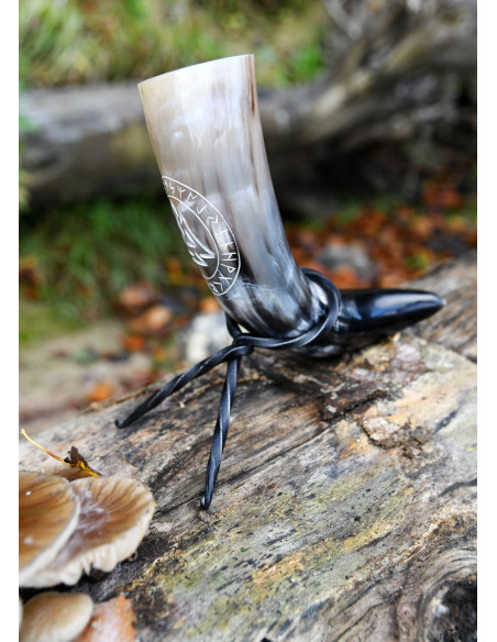 Keltische Valknut hoorn met steun...