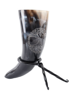 Vikingehorn, livets træ Yggdrasil med støtte (200-300 ml.)