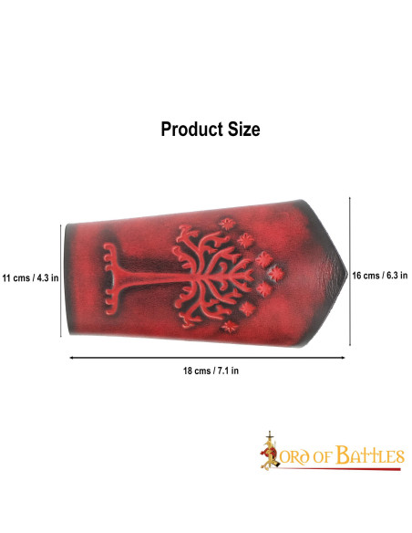 Tree of Gondor armbånd i ægte læder