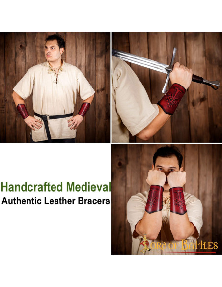 Boom van Gondor-armbanden van echt leer