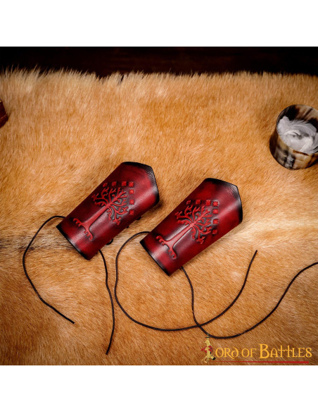 Boom van Gondor-armbanden van echt leer