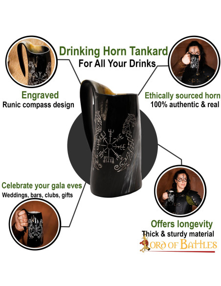 Keltischer Bierkrug Vegvísir Humpen...