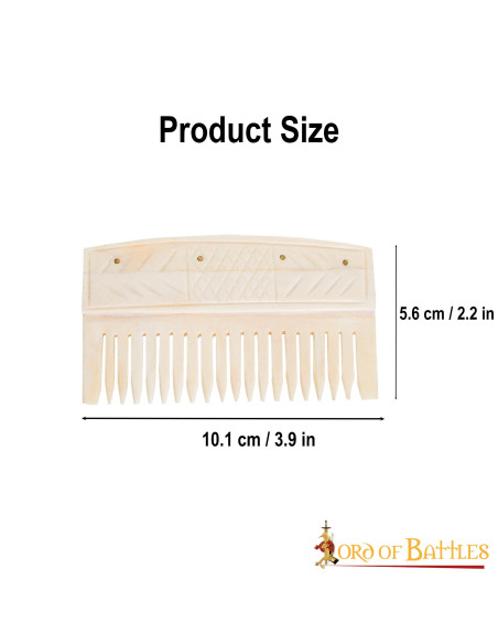 Middelalderlig benkam til kvinde...